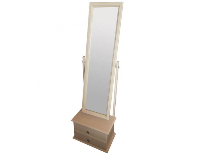 Wall mirror Selena 000343, color elephant, materials beech, MDF, mirror