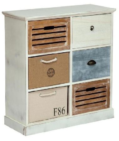 Bedside table Tetchair 11491 butter white/navy design