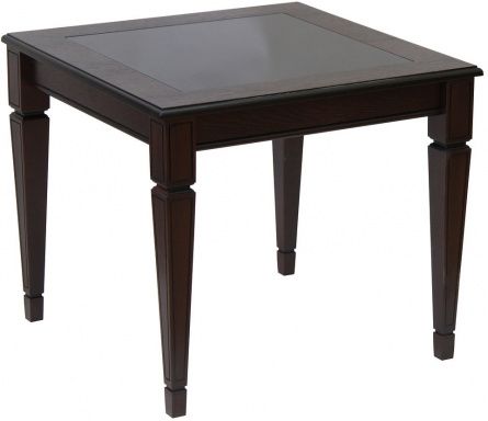 Vasco 002113 coffee table, dark brown_patine color, materials beech, glass, MDF, oak veneer