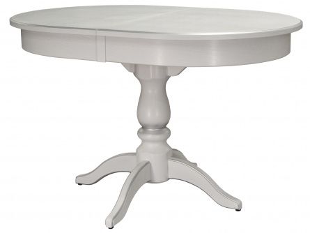 Kitchen table Tarun 4 005471, color white/silver, materials beech, MDF, plywood