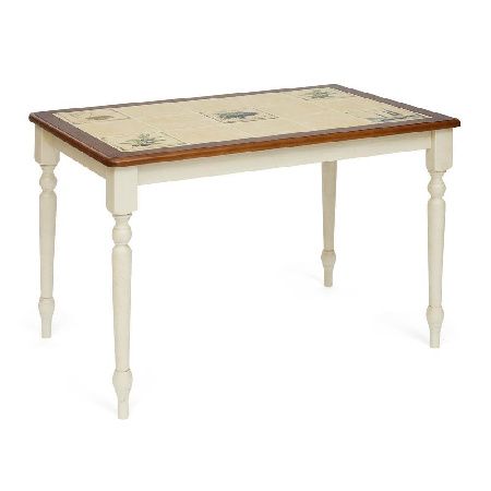 Tetchair Table 10549 Antique White/Dark Oak