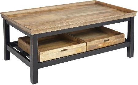 Coffee table Secret De Maison Black Label 12952 black/natural