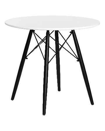 Kitchen table DOBRIN CHELSEA`80 BLACK, countertop white, base black