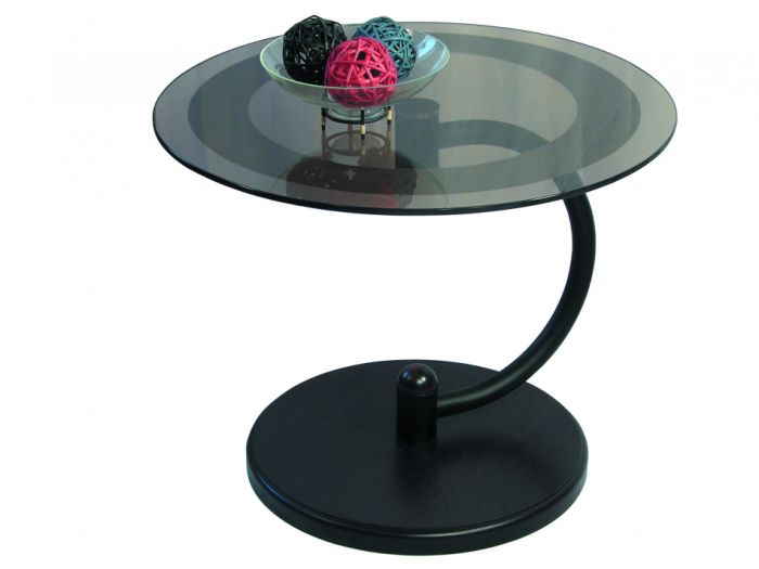 Coffee table Duo 002444, color black/wenge, materials glass, mdf, metal