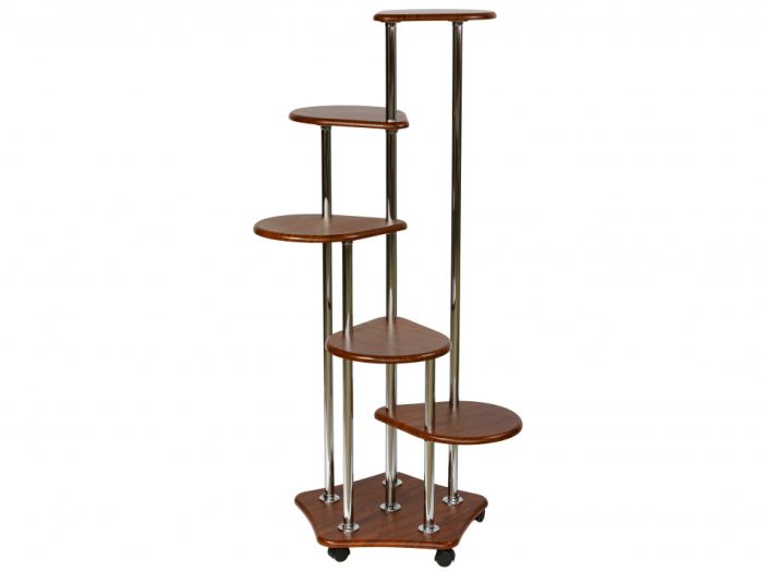 Pyaterochka 006652 flower stand, walnut color, mdf materials, metal