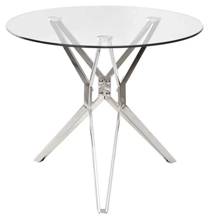 Table M-city RIGA 60153, transparent metal, transparent glass