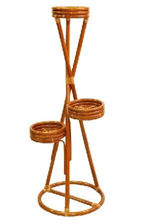 Flower stand 15/26 K, cognac rattan